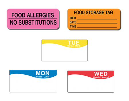 Removable Labels - Food & Dietary