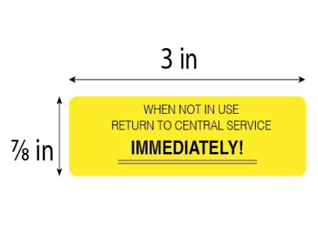 When Not in use return to central service imm