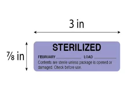 February Sterility Date Label