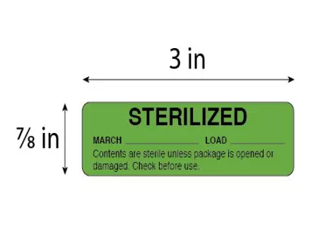 March Sterility Date Label