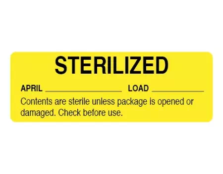 April Sterility Date Label
