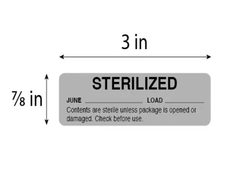 June Sterility Date Label