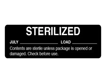 July Sterility Date Label