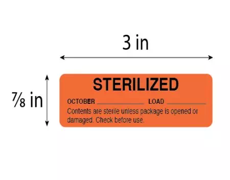 October Sterility Date Label