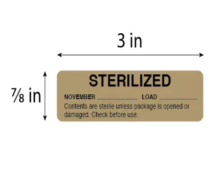 November Sterility Date Label