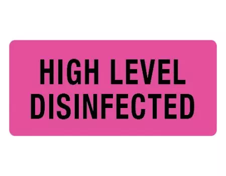 Sterilization Label High Level Disinfected