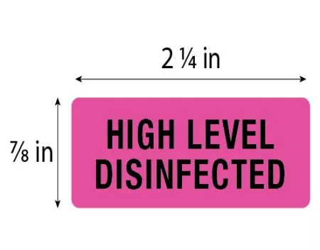 Sterilization Label High Level Disinfected