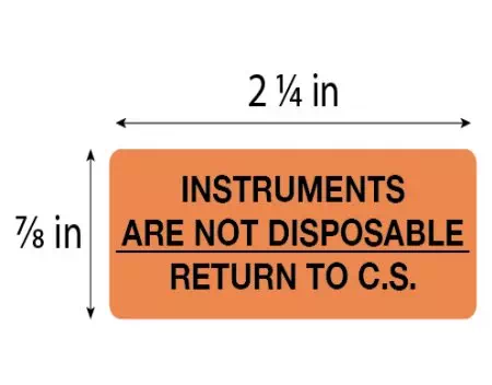 Central Service Instruments are not disposabl