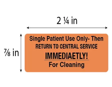 Single Patient Use Only Then Return to centra