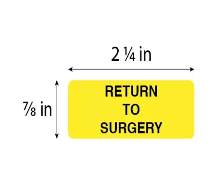 Sterile Label, Return to Surgery