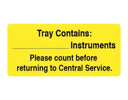 Communication Label: Tray Contains ____Instru