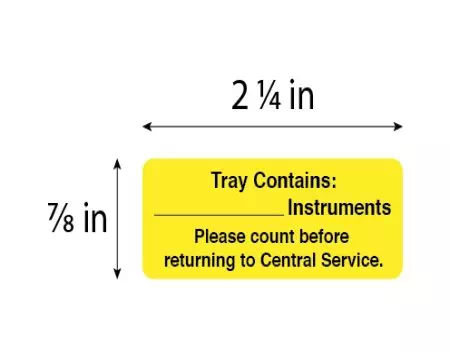 Communication Label: Tray Contains ____Instru