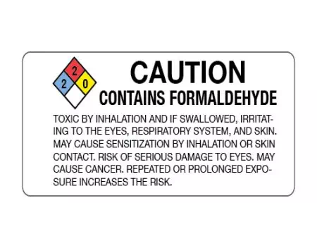 Chemical Hazard Contains Formaldehyde