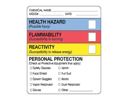 Chemical Hazard Information Label