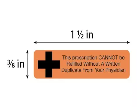 Auxiliary Label, Cannot be Refilled without Duplicate