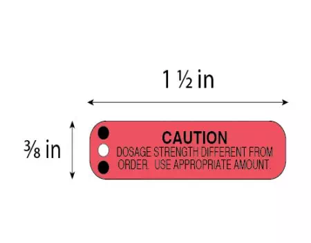 Caution: Dosage Strength Different From Order Aux Label