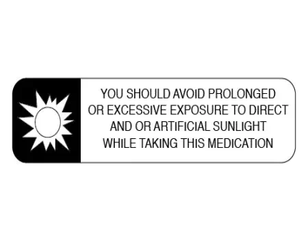 Auxiliary Label, Avoid Prolonged Sunlight