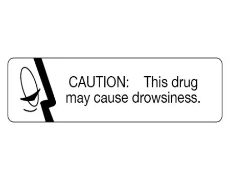 Auxiliary Label, May Cause Drowsiness
