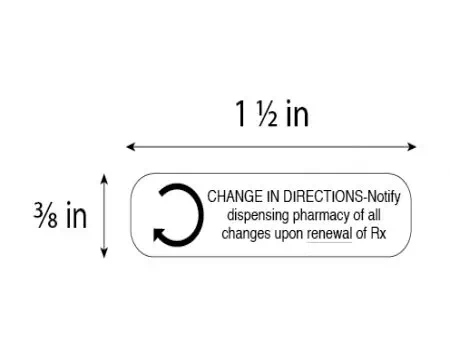 Auxiliary Label, Change in Direction Label
