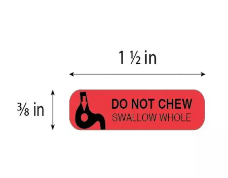 Auxiliary Label, Do Not Chew