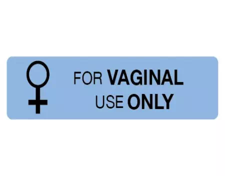 Auxiliary Label, For Vaginal Use Only