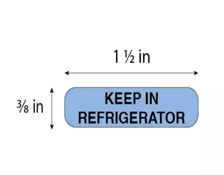 Auxiliary Label, Keep In Refrigerator