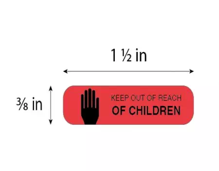 Auxiliary Label, Keep Out of Reach of Children