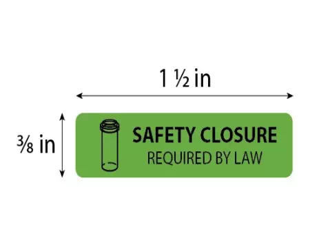 Auxiliary Label, Safety Closure