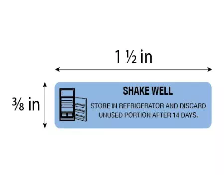 Auxiliary Label, Shake Well Label