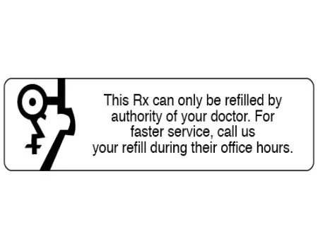 Auxiliary Label, Refilled By Authority of your Doctor