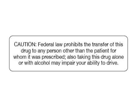 Auxiliary Label, Caution: Federal Law