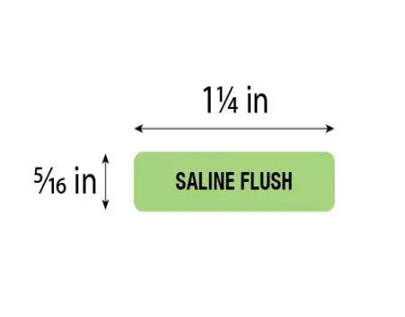 Label, Saline Flush