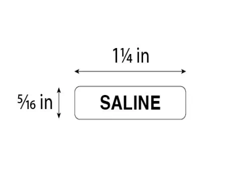Label, Saline