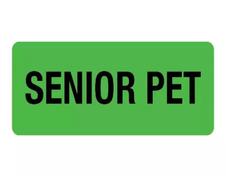 Label, Senior Pet