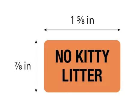 Label, No Kitty Litter