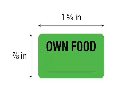 Label, Own Food _____