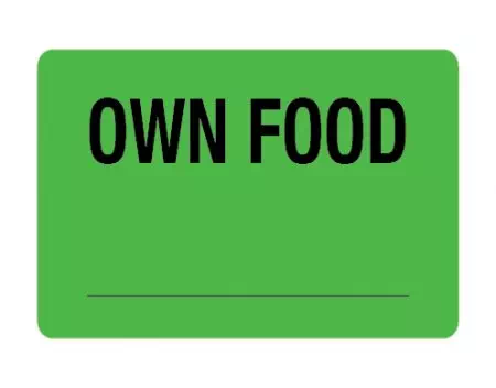 Label, Own Food _____
