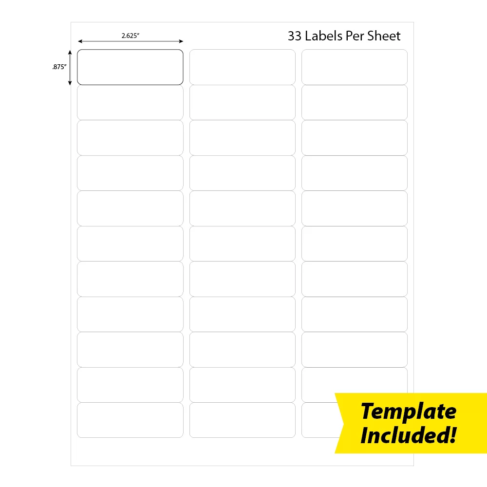 Address Labels | 33 labels per sheet