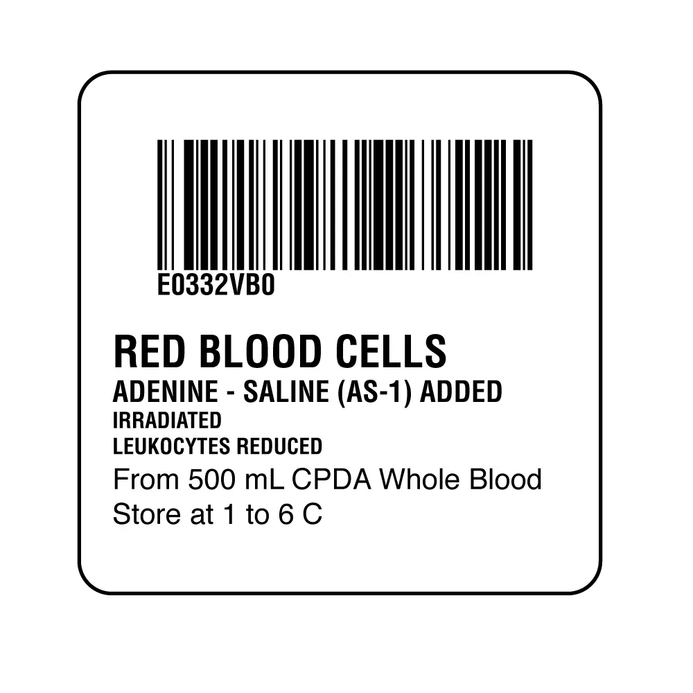 ISBT 128 Red Blood Cells Adenine-Saline (AS-1) A