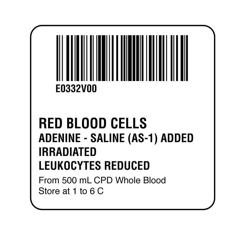 ISBT 128 Red Blood Cells Adenine-Saline (AS-1) Ad
