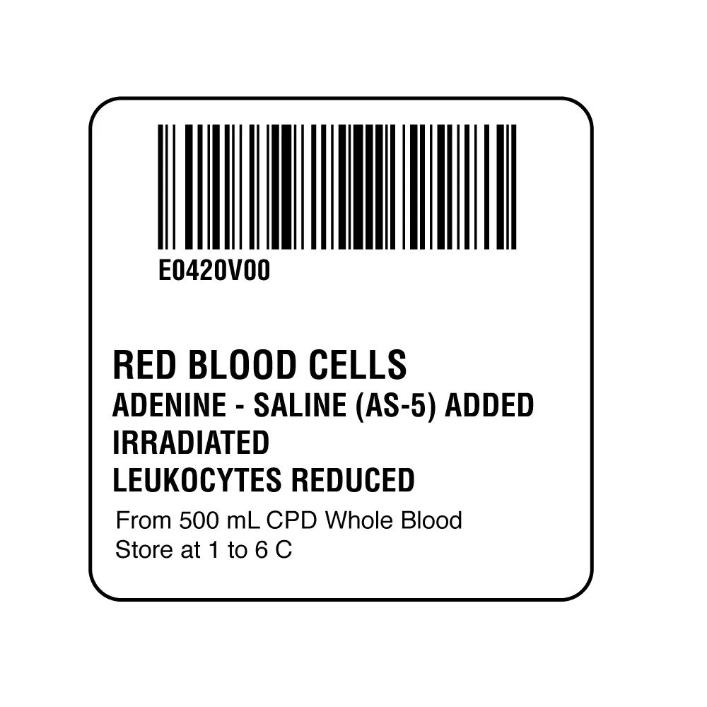 ISBT 128 Red Blood Cells Adenine-Saline (AS-5) Ad