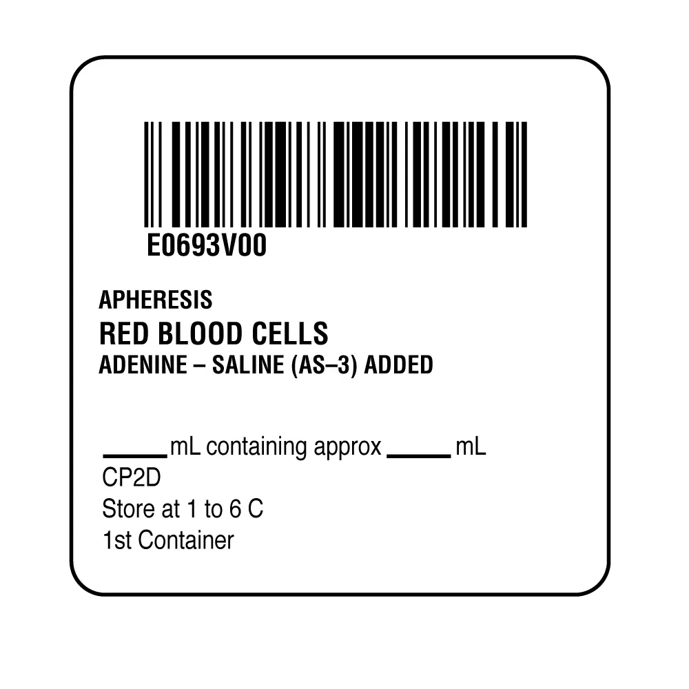 ISBT 128 Apheresis Red Blood Cells