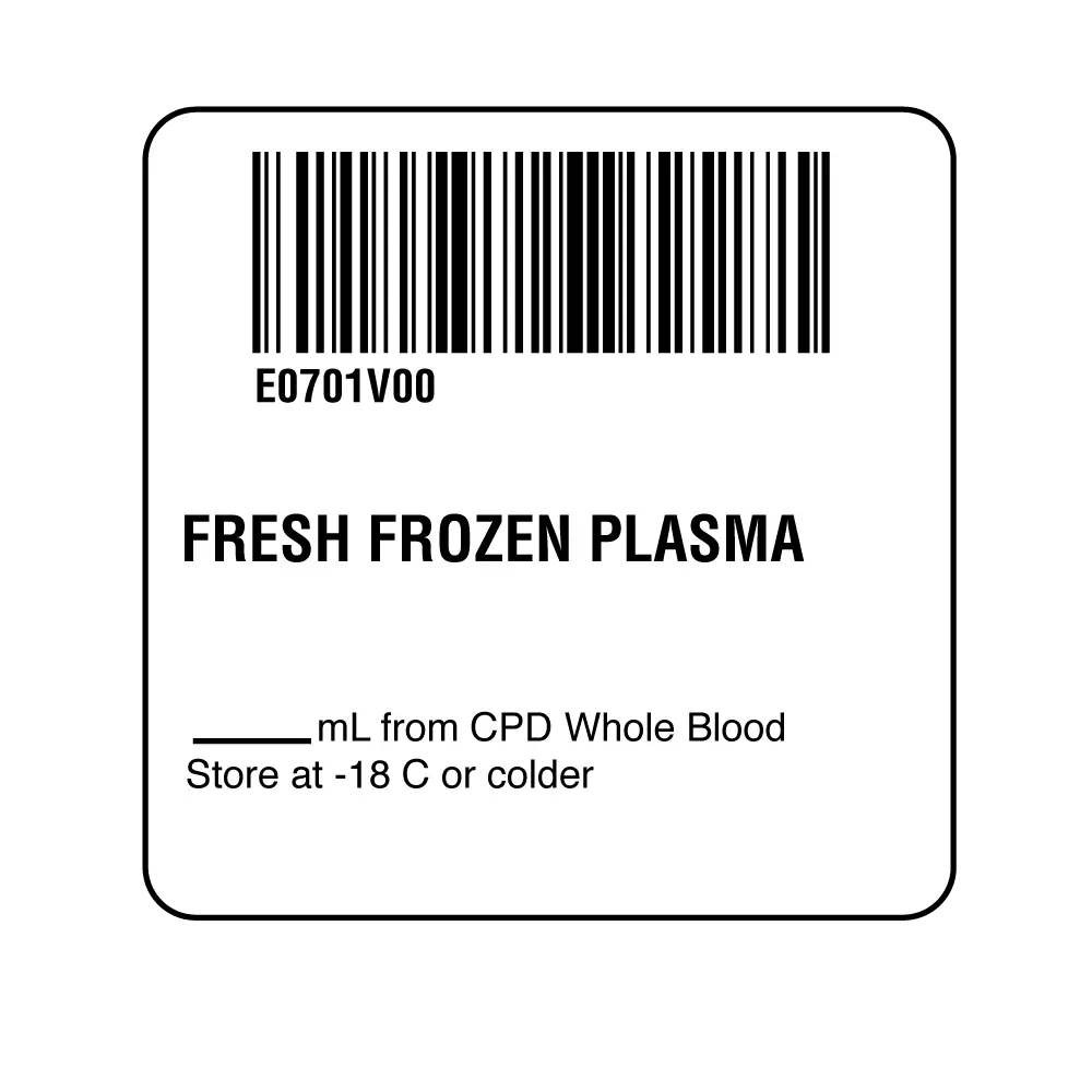 ISBT 128 Fresh Frozen Plasma