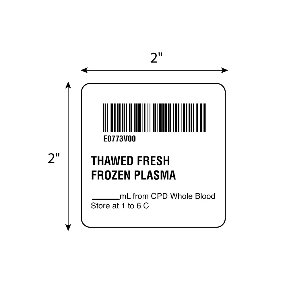 ISBT 128 Thawed Fresh Frozen Plasma