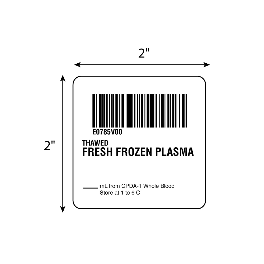 ISBT 128 Thawed Fresh Frozen Plasma