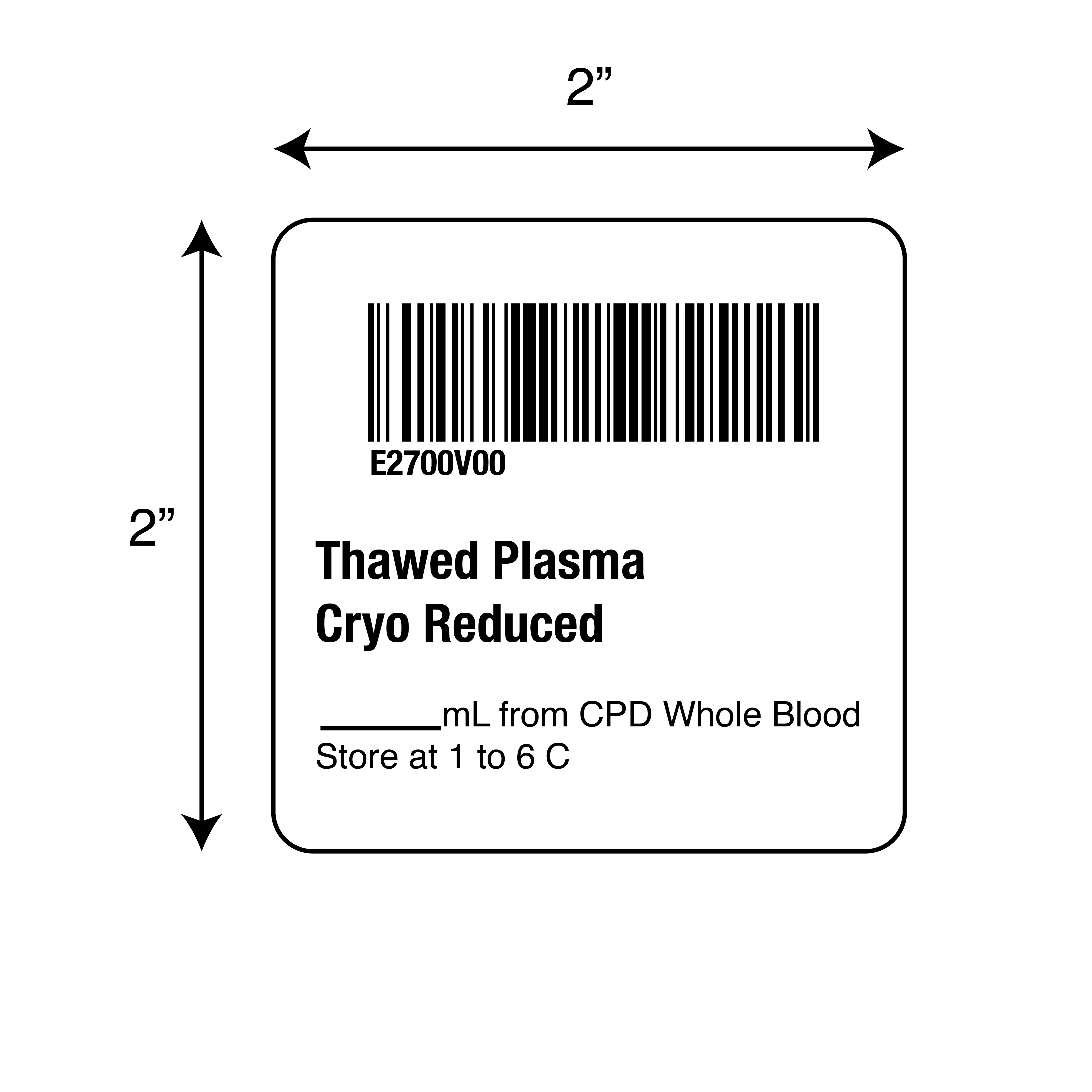 ISBT 128 Thawed Plasma Cryo Reduced