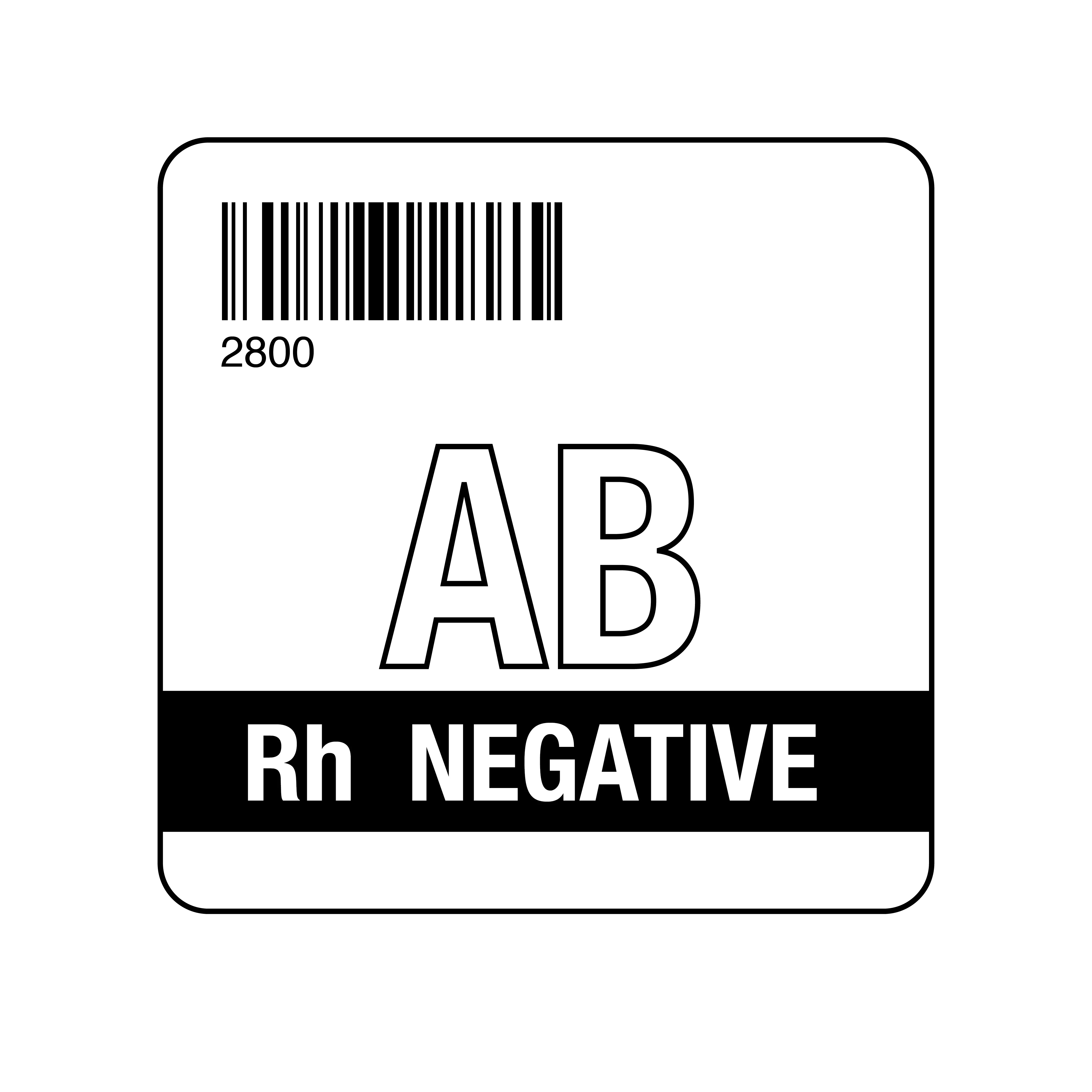 ISBT 128 AB Rh Negative