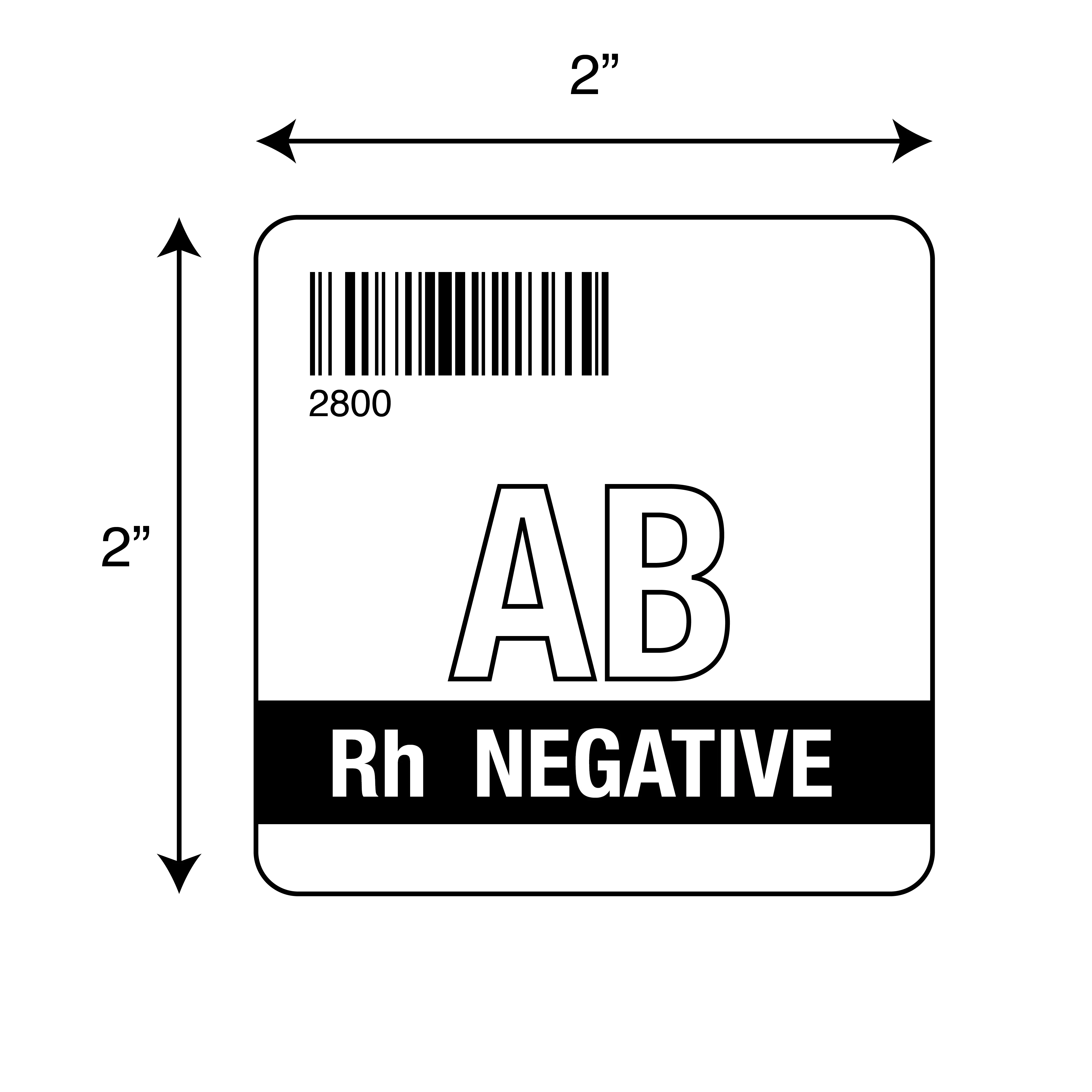 ISBT 128 AB Rh Negative