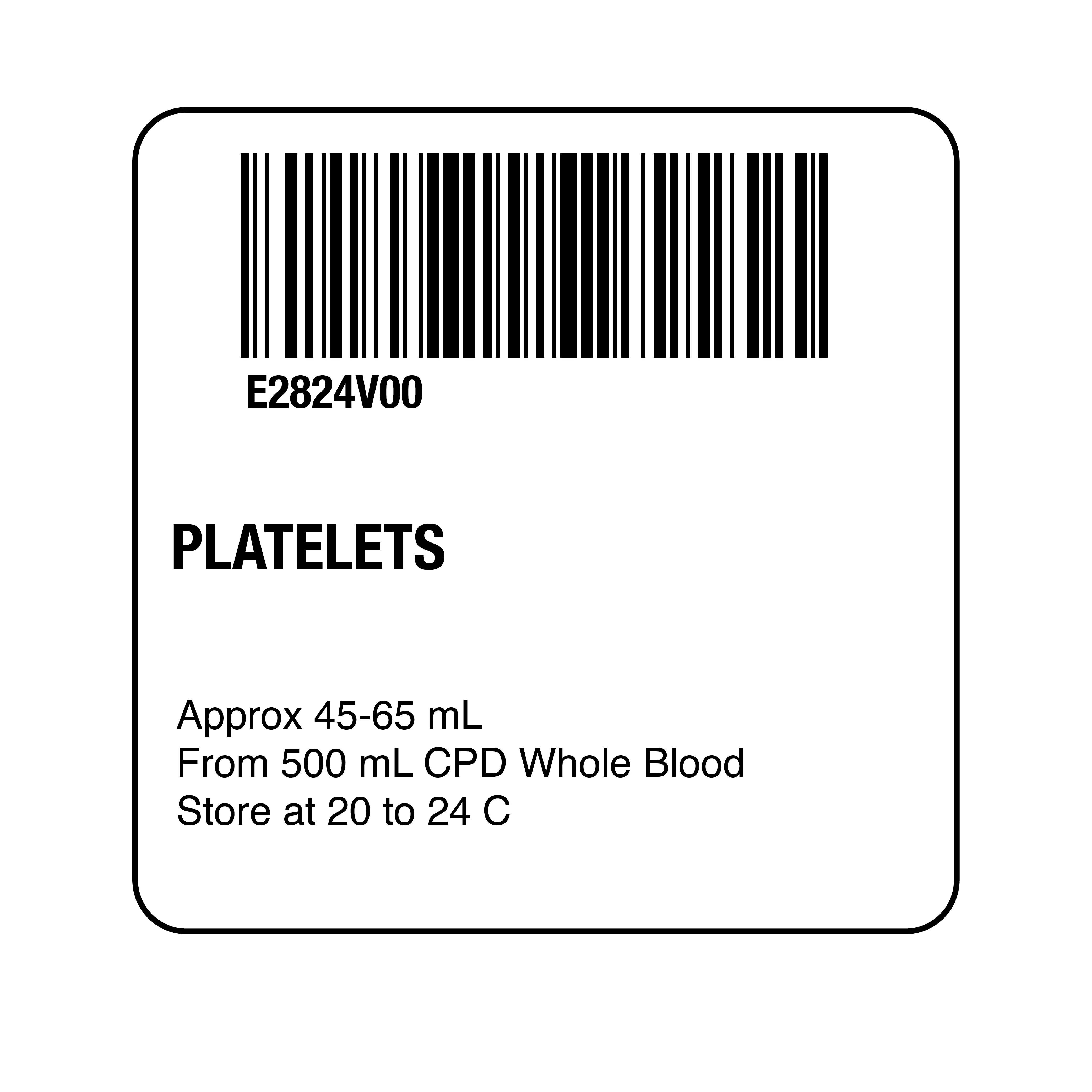 ISBT 128 Platelets