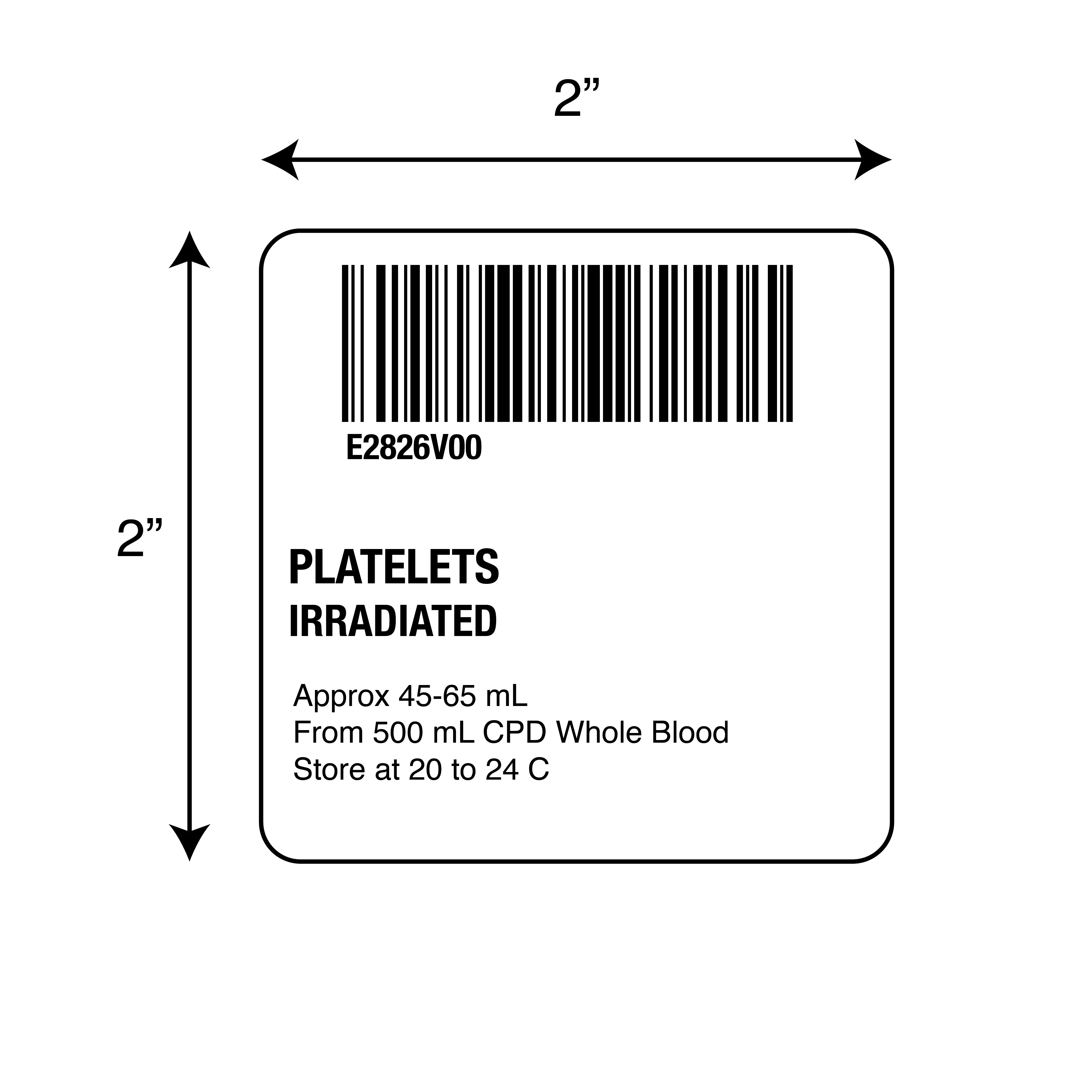 ISBT 128 Platelets Irradiated